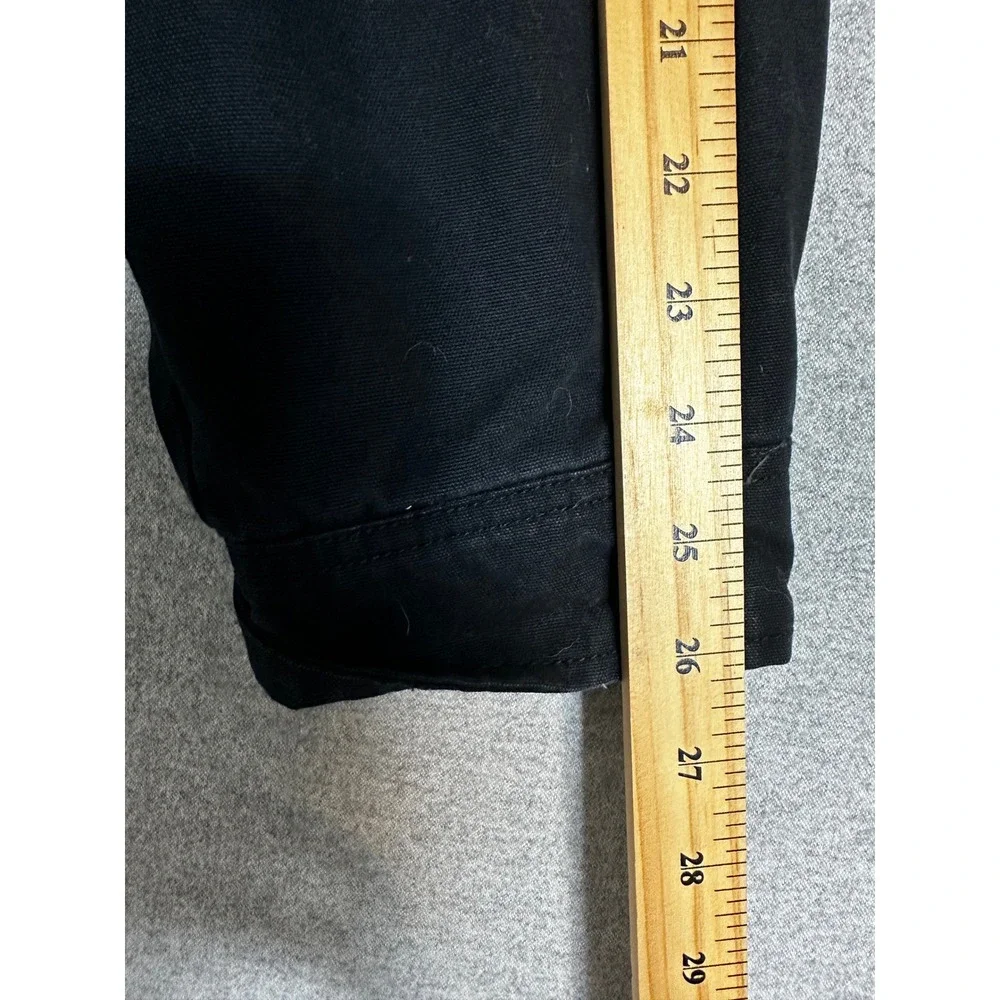 Old Navy Barn Coat Mens XXL Black Flannel Lined Corduroy Collar Cotton Canvas